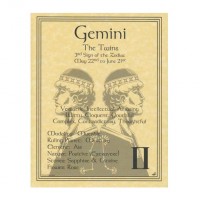 Gemini Zodiac Parchment Poster