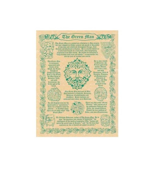 Green Man Forest God Parchment Poster