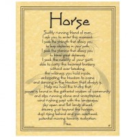 Horse Spirit Prayer Parchment Poster