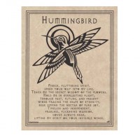 Hummingbird Animal Spirit Parchment Poster