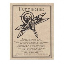 Hummingbird Animal Spirit Parchment Poster