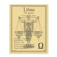 Libra Zodiac Parchment Poster