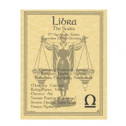 Libra Zodiac Parchment Poster