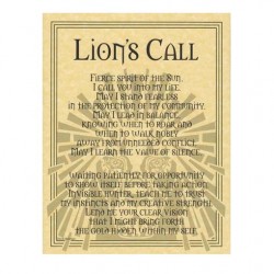 Lions Call Animal Spirit Parchment Poster