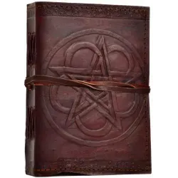 Pentagram Leather Journal with Cord