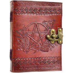 Pentagram Leather Journal with Latch
