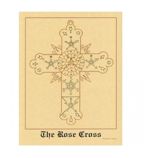 Rose Cross Hermetic Parchment Poster