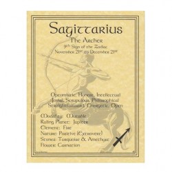 Sagittarius Zodiac Parchment Poster
