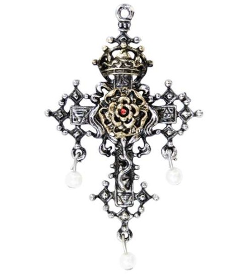 Hampton Court Rose Cross Necklace