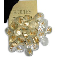 Crystal Quartz Gemstone Runes