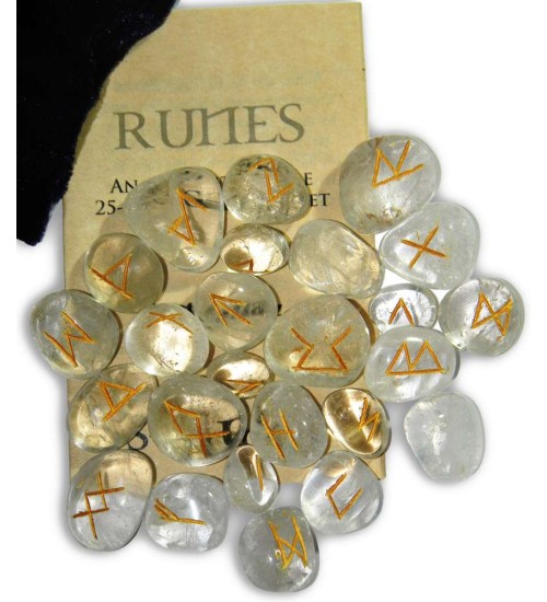 Crystal Quartz Gemstone Runes