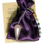 Rose Quartz Crystal Chakra Scrying Pendulum