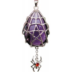 Spyder Pentacle Crystal Keeper Spider Gothic Necklace