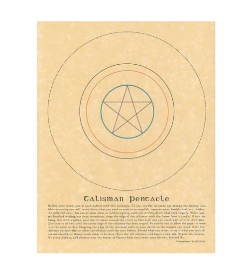 Pentacle Talisman Spell Page