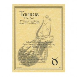 Taurus Zodiac Parchment Poster