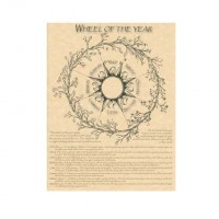 Wheel of the Year Color Me Parchment Poster