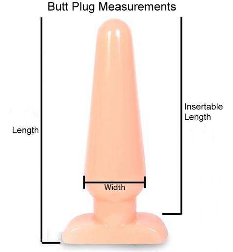 How a butt plug is measured including our extreme anal plugs extreme buttplugs