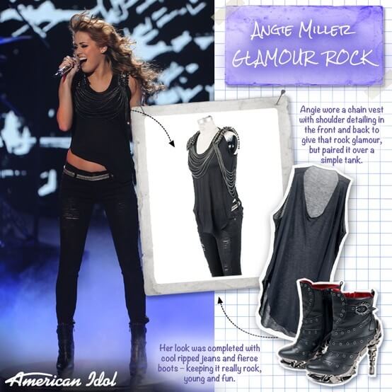 American Idol Season 12 contestant Angie Miller rocking Raven boots from Gothicplus.com